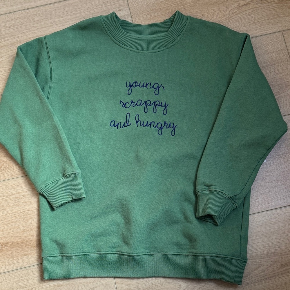 Kids 10/12 Lingua Franca x Hamilton crewneck sweatshirt